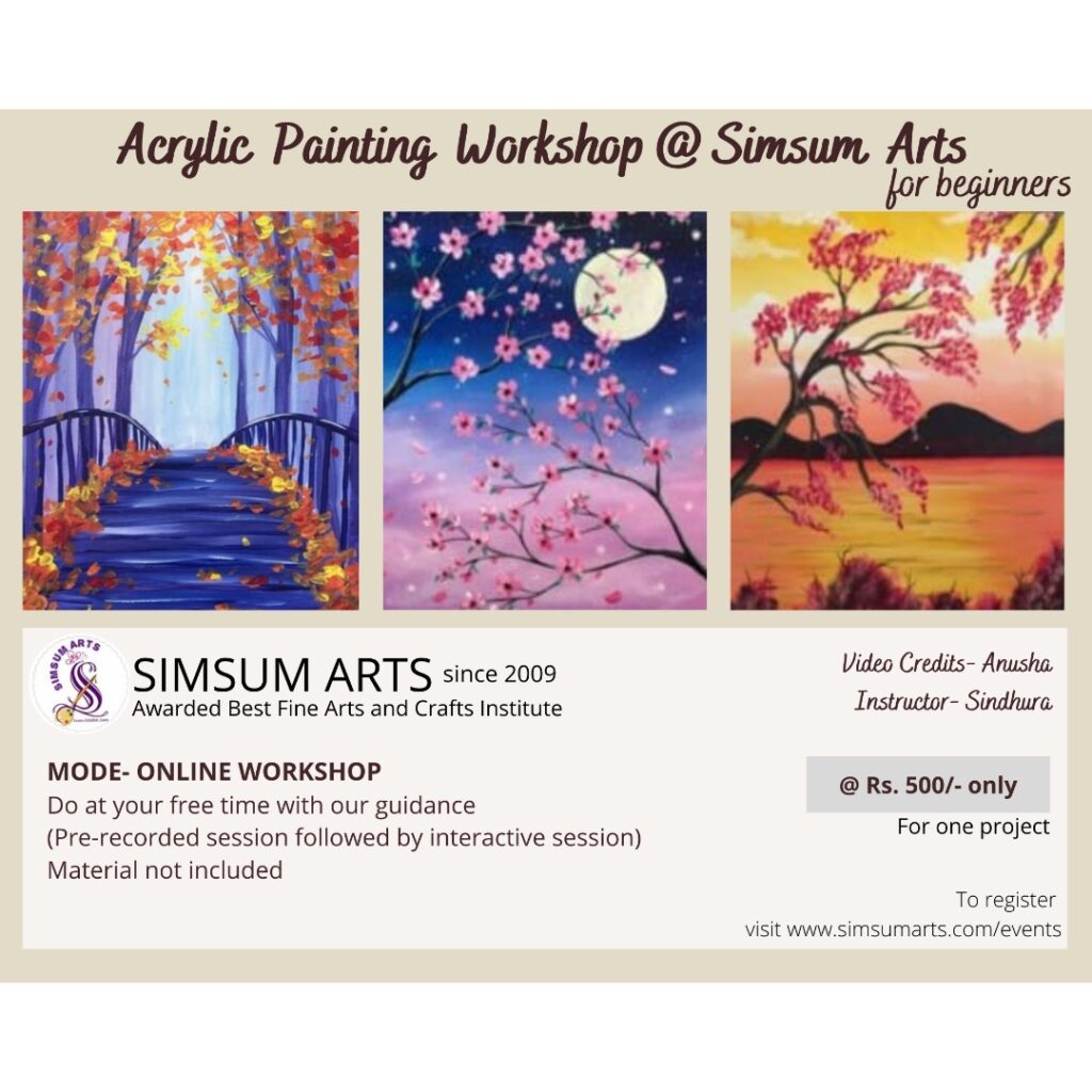 ACRYLICS PAINTING ONLINE SIMSUM ARTS